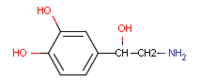 Structure chimique de la noradrénaline